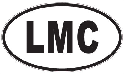LMC - 3 Letter Initials Oval Sticker