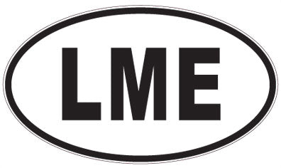 LME - 3 Letter Initials Oval Sticker