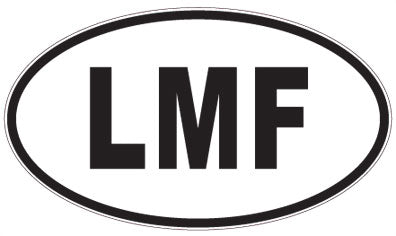 LMF - 3 Letter Initials Oval Sticker