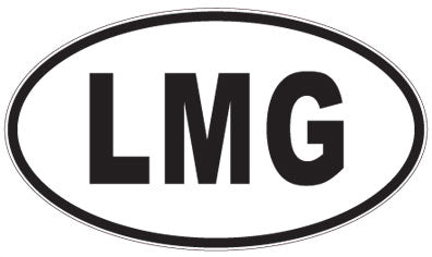 LMG - 3 Letter Initials Oval Sticker