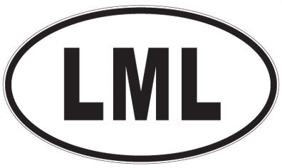 LML - 3 Letter Initials Oval Sticker