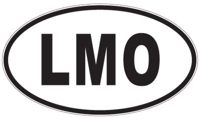 LMO - 3 Letter Initials Oval Sticker