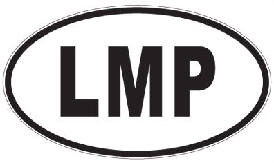 LMP - 3 Letter Initials Oval Sticker