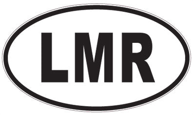 LMR - 3 Letter Initials Oval Sticker