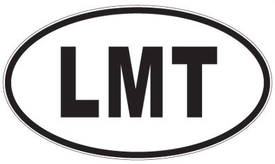LMT - 3 Letter Initials Oval Sticker