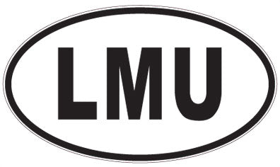 LMU - 3 Letter Initials Oval Sticker