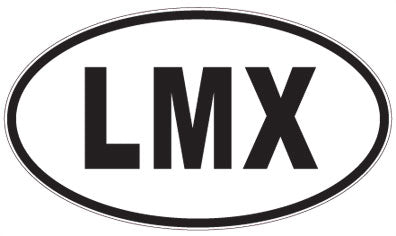 LMX - 3 Letter Initials Oval Sticker