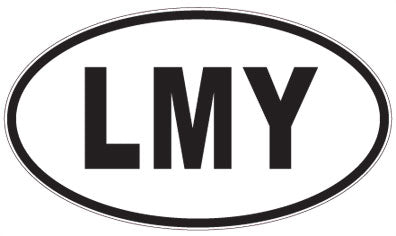 LMY - 3 Letter Initials Oval Sticker