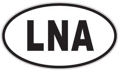 LNA - 3 Letter Initials Oval Sticker
