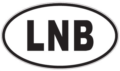 LNB - 3 Letter Initials Oval Sticker