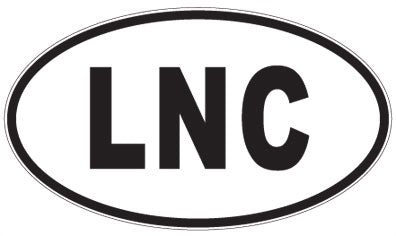 LNC - 3 Letter Initials Oval Sticker
