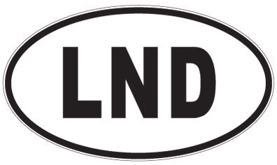 LND - 3 Letter Initials Oval Sticker