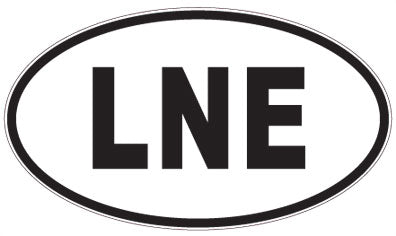 LNE - 3 Letter Initials Oval Sticker