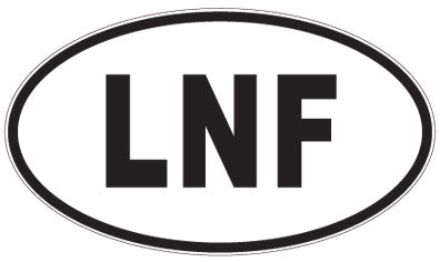 LNF - 3 Letter Initials Oval Sticker