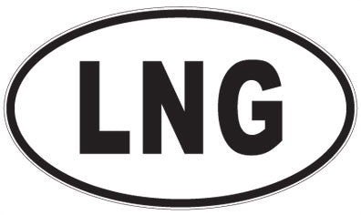LNG - 3 Letter Initials Oval Sticker