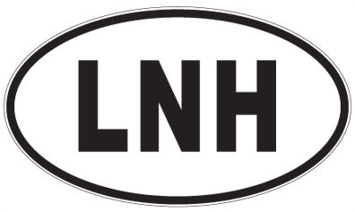 LNH - 3 Letter Initials Oval Sticker