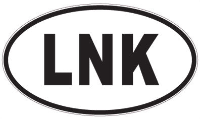 LNK - 3 Letter Initials Oval Sticker