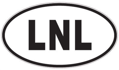 LNL - 3 Letter Initials Oval Sticker