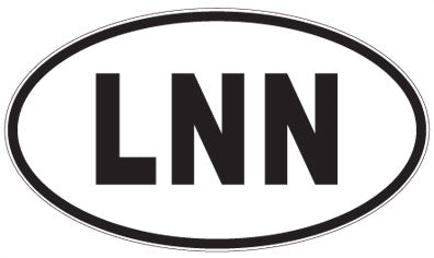 LNN - 3 Letter Initials Oval Sticker
