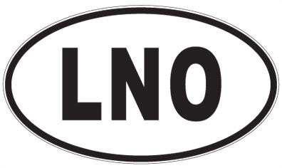 LNO - 3 Letter Initials Oval Sticker