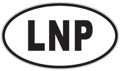 LNP - 3 Letter Initials Oval Sticker