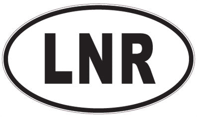 LNR - 3 Letter Initials Oval Sticker