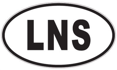 LNS - 3 Letter Initials Oval Sticker