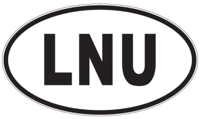 LNU - 3 Letter Initials Oval Sticker