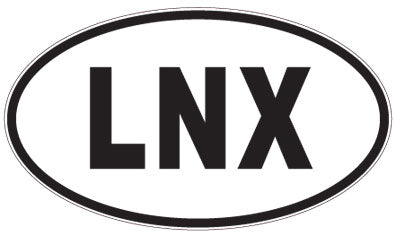 LNX - 3 Letter Initials Oval Sticker