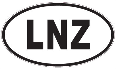 LNZ - 3 Letter Initials Oval Sticker