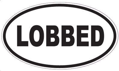 LOBBED - Oval Sticker