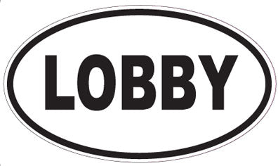 LOBBY - Oval Sticker
