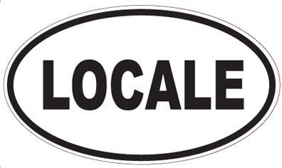 LOCALE - Oval Sticker