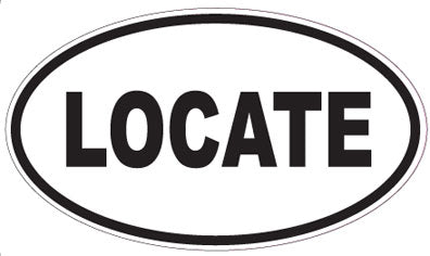 LOCATE - Oval Sticker
