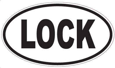 LOCK - Oval Sticker