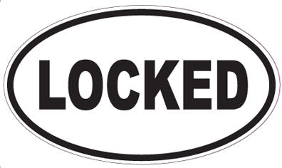 LOCKED - Oval Sticker