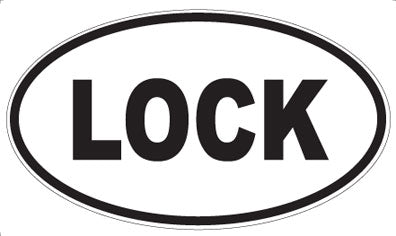 LOCK - Oval Magnet