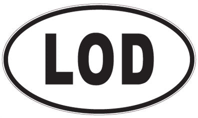 LOD - 3 Letter Initials Oval Sticker