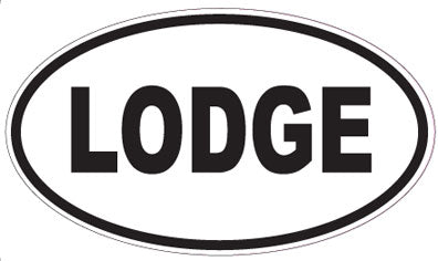 LODGE - Oval Sticker