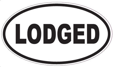 LODGED - Oval Sticker