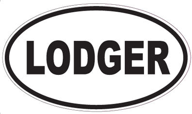 LODGER - Oval Sticker