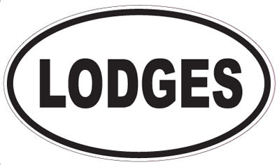 LODGES - Oval Sticker