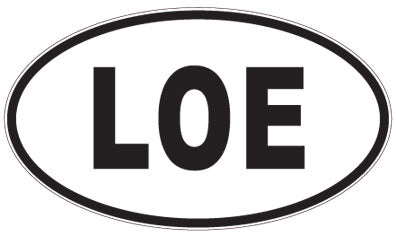 LOE - 3 Letter Initials Oval Sticker