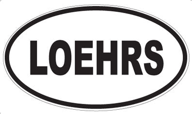 LOEHRS - Oval Sticker