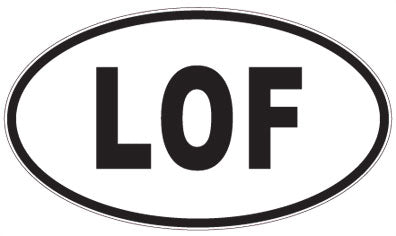 LOF - 3 Letter Initials Oval Sticker