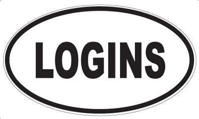 LOGINS - Oval Magnet