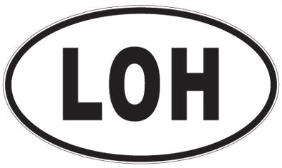 LOH - 3 Letter Initials Oval Sticker