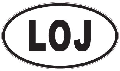 LOJ - 3 Letter Initials Oval Sticker