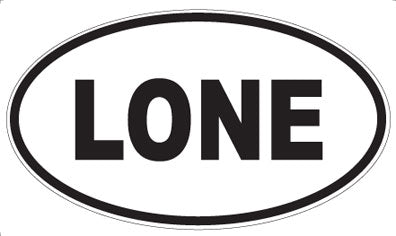LONE - Oval Sticker