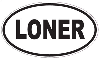 LONER - Oval Magnet